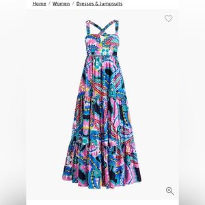 J.Crew Apron maxi dress in Ratti® kaleidoscope floral size 6